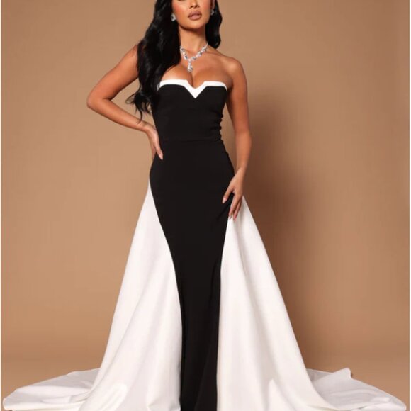 Narelle Satin Maxi Dress - White/combo - Picture 2 of 3